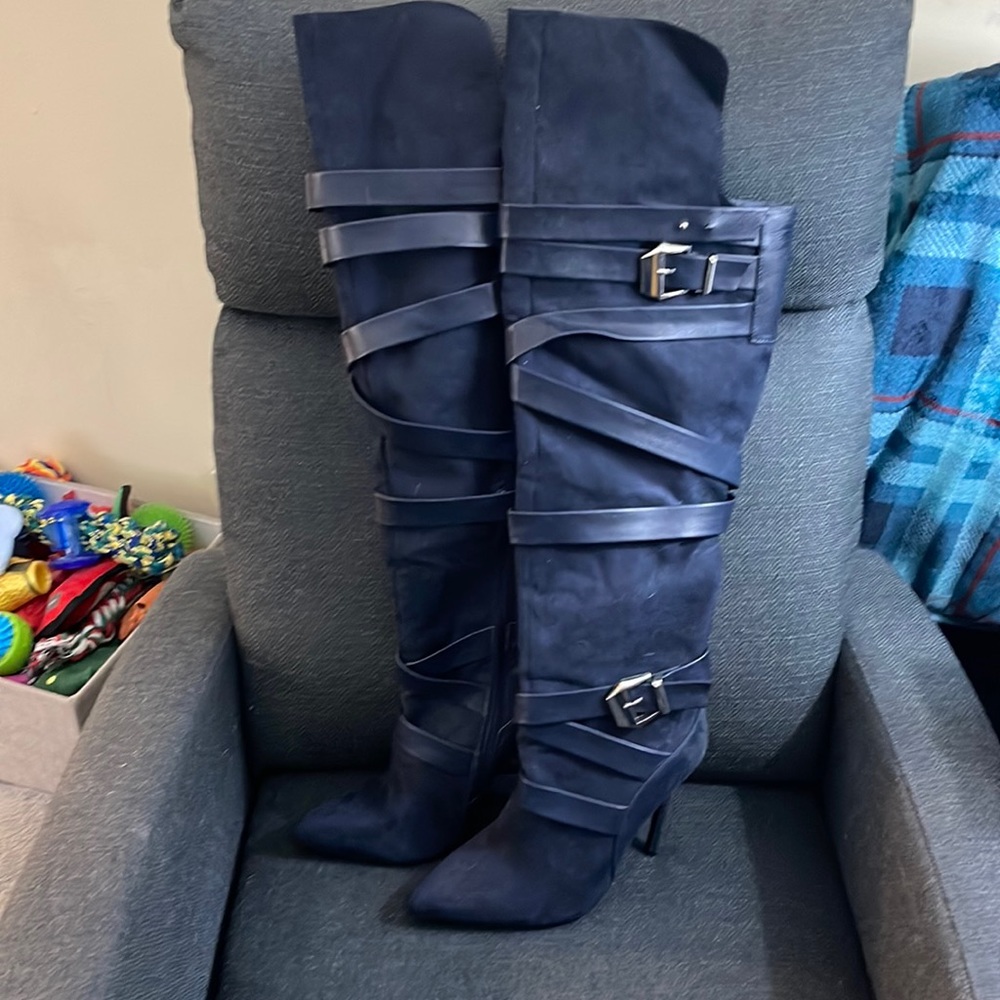 Navy blue boots